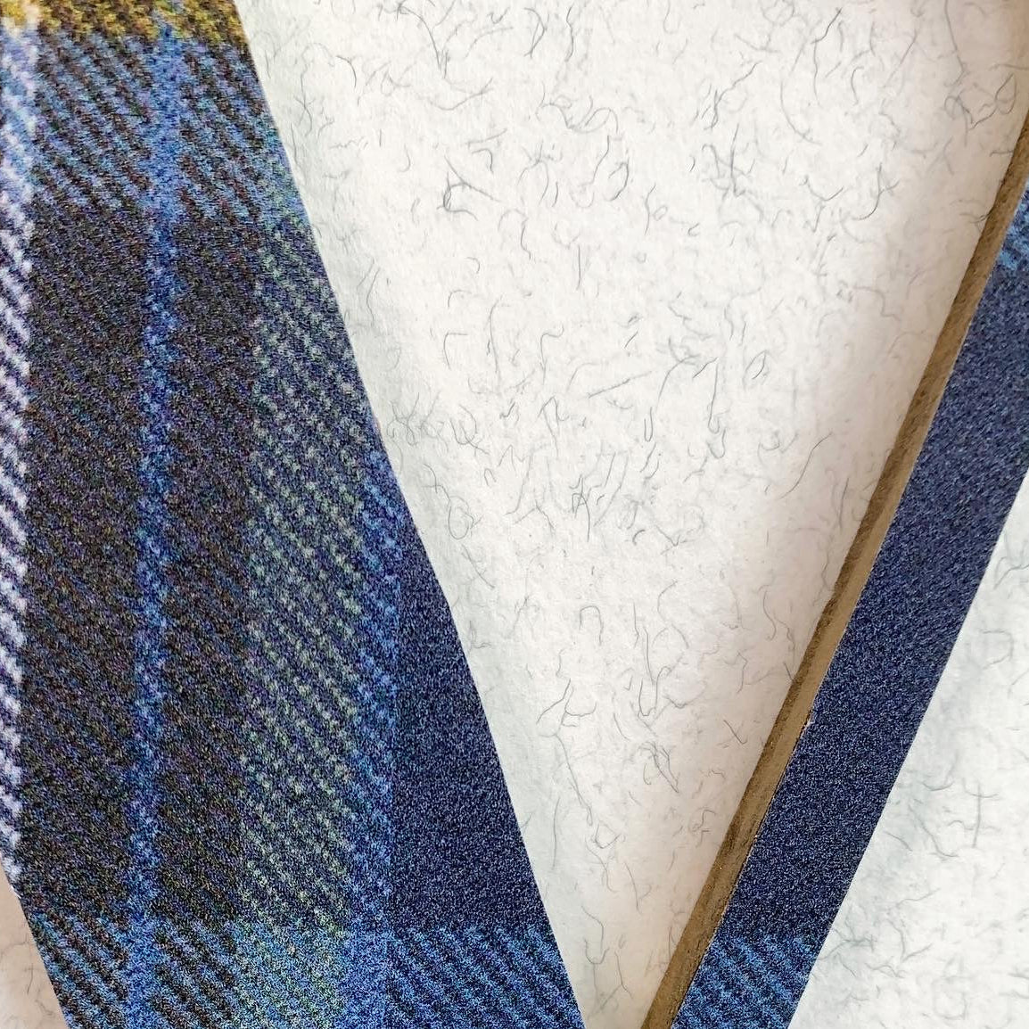 Plaid Wall Hanging Initial- 12x12" Frame, Blue & Brown Plaid