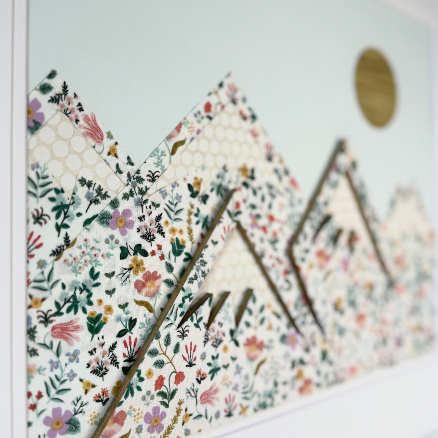 Floral Mountain Framed Art, 18x22" Frame Size